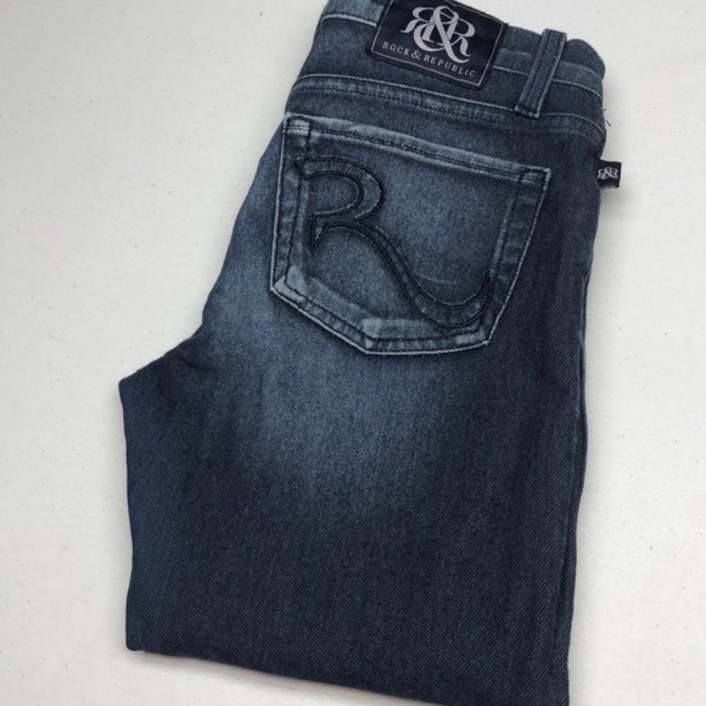 PREMIUM ROCK & REPUBLIC 5-POCKET SKINNY JEANS 26x28 😎